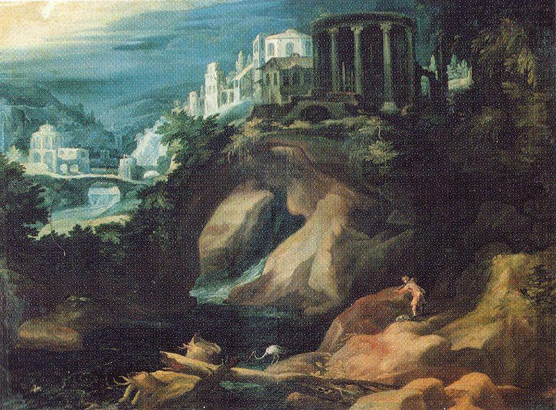 Landschaft mit Sibyllentempel, Paul Bril